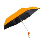 Parapluie pliant pour femme - Avec pochette assortie - Poignée ronde - Orange