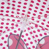 Parapluie enfant transparent -  Parapluie fille - Poignée rouge - Minnie