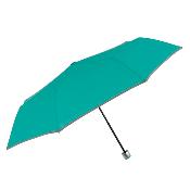 Parapluie pliant réfléchissant pour femmes et hommes - Couverture large 98 cm - Sarcelle avec bordure réfléchissante