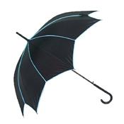 Parapluie droit - Noir avec bord bleu - Automatique