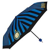 Parapluie pliant - FC INTER - rayé noir et bleu