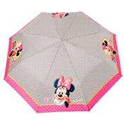 Parapluie pliant - manuel - imprimé Minnie sur toile grise