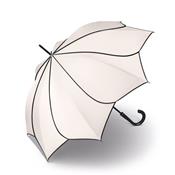 Parapluie droit pour femme PIERRE CARDIN - Ouverture automatique - Blanc avec liseret noir