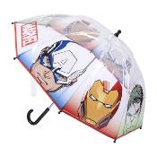 Parapluie enfant transparent -  Parapluie Garçon - Poignée noire  - Avengers