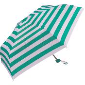 Parapluie pliant ultraléger et compact pour femme - Rayures vertes