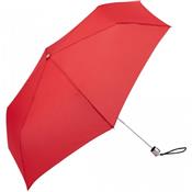 Parapluie de poche pliant ultraléger et compact - Résistant au vent - Rouge