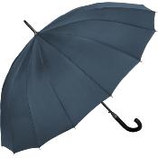 Grand parapluie droit automatique - diamètre large de 130 cm - Excellent résistance au vent - Bleu