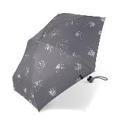 Parapluie ultra mini et léger pour femme - Avec pochette assortie - Étoiles argentées