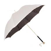 Parapluie long femme - Made in Italy - Blanc et noir ... pois blancs