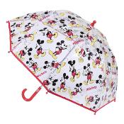 Parapluie cloche pour enfants - Parapluie garçon - Manche rouge - Mickey mouse