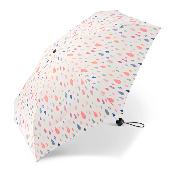 Ultra Mini parapluie pliant - Léger et compact - Résistant au vent - Gouttes de Pluie - Blanc