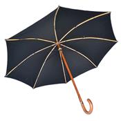 Parapluie homme - droit - manuel - baleines BAMBOU - noir