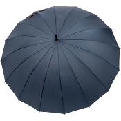 Grand parapluie droit automatique - diamètre large de 130 cm - Excellent résistance au vent - Bleu
