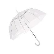 Parapluie transparent cloche - Automatique - Blanc