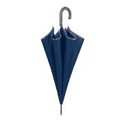 Parapluie long pour femme et homme - Ouverture automatique - Grande protection de 120 cm - Bleu avec bordure réfléchissante
