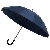 Automatique Grand parapluie golf - Résistant au vent - 16 baleines - Diamètre 114 cm - Bleu marine