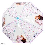 Parapluie enfant cloche transparent -  Parapluie fille - Poignée bleue - Frozen