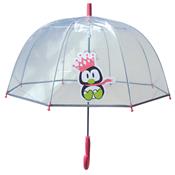 Parapluie droit - imprimé fantaisie - bord phosphorescent - Rose