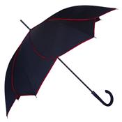 Parapluie droit pour femme PIERRE CARDIN - Ouverture automatique - Noir&Rouge