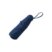 Parapluie pliant pour femme - Avec pochette assortie - Poignée ronde - Bleu marine