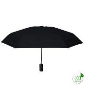 Parapluie pliant et écologique en plastique recyclé - Ouverture automatique - Noir