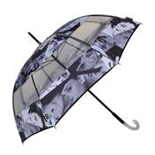 Parapluie droit - cloches alternes toile - transparence