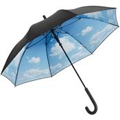 Parapluie pliant résistant au vent ouverture/fermeture automatique anti UV  - bleu noir