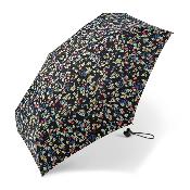 Ultra Mini parapluie pliant - Léger et compact - Résistant au vent - Mille fleurs - Noir