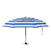 Parapluie pliant ultraléger et compact pour femme - Rayures bleues