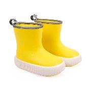 Bottines épaisses - Bottes de pluie pour enfants avec bordure réfléchissante - Semelle antidérapante - Jaune - Taille 26-27