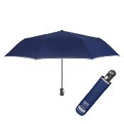 Parapluie pliant réfléchissante pour femme et Homme  - Ouverture automatique - Couverture large 104 cm - Bleu avec bordure refléchissante