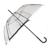 Parapluie transparent - AYRENS - bordure noire et blanche