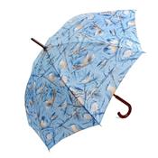 Parapluie long - Design Anglais - Ouverture automatique - imprimé oiseaux, bleu