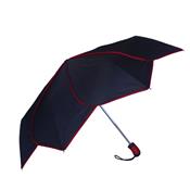 Parapluie femme - pliant - automatique - noir liseret rouge