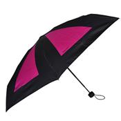 Parapluie pliant - ouverture manuelle - noir et fushia