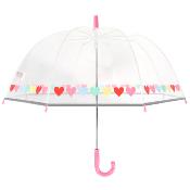 Automatique Parapluie cloche pour enfants - Bordure en forme de cœur