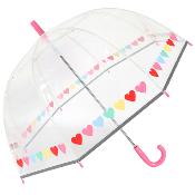 Automatique Parapluie cloche pour enfants - Bordure en forme de cœur