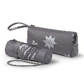 Parapluie ultra mini et léger pour femme - Avec pochette assortie - Étoiles argentées