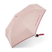 Mini parapluie pliant - Léger et compact - Résistant au vent - Poignée à bouton - Sel rose