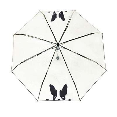 Parapluie pliant automatique transparent - Chien