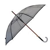 Parapluie droit - automatique - fabriqu en France - transparent gans noir