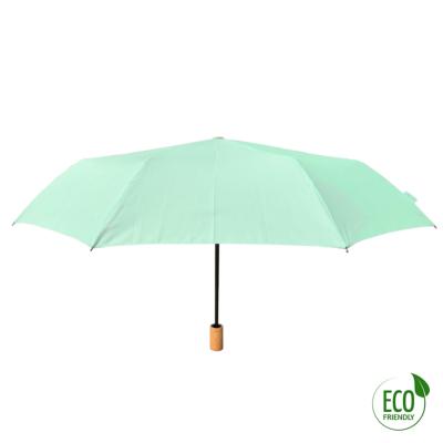 Parapluie pliant et écologique en plastique recyclé - Ouverture automatique - Céladon